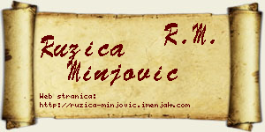 Ružica Minjović vizit kartica